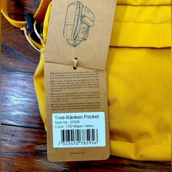 Fjallraven Tree-Kanken Pocket in Maple🍁 Yellow - Picture 5 of 7